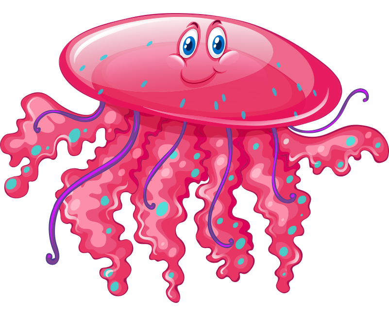 Illustrated graphic of a jellyfish