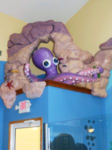 Octopus decoration inside Peds Care, P.C.